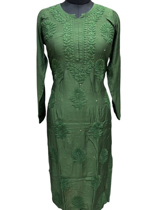 Stunning Muslin Kurti with Mukaish & Self-Thread 3D Embroidery