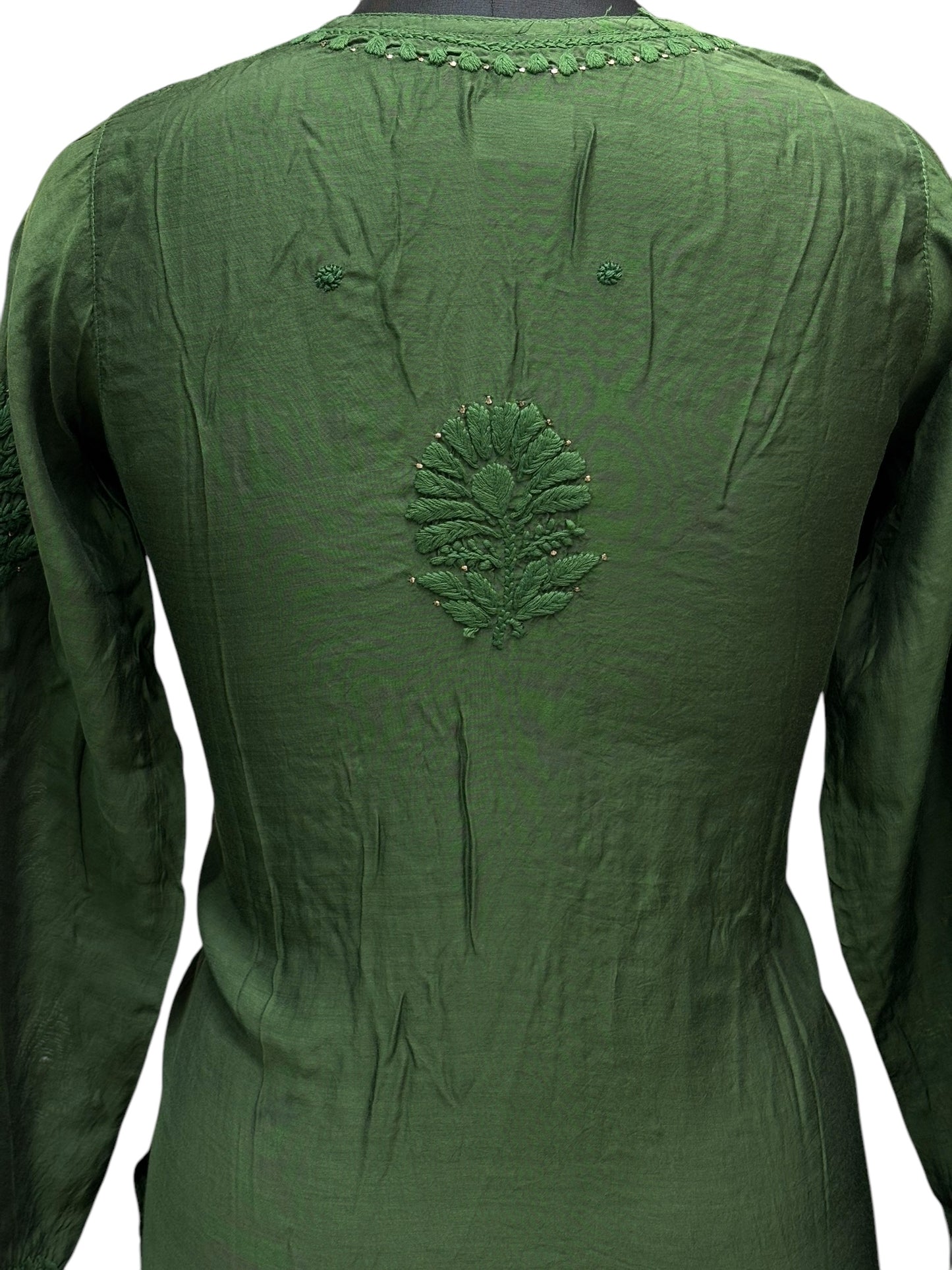 Stunning Muslin Kurti with Mukaish & Self-Thread 3D Embroidery