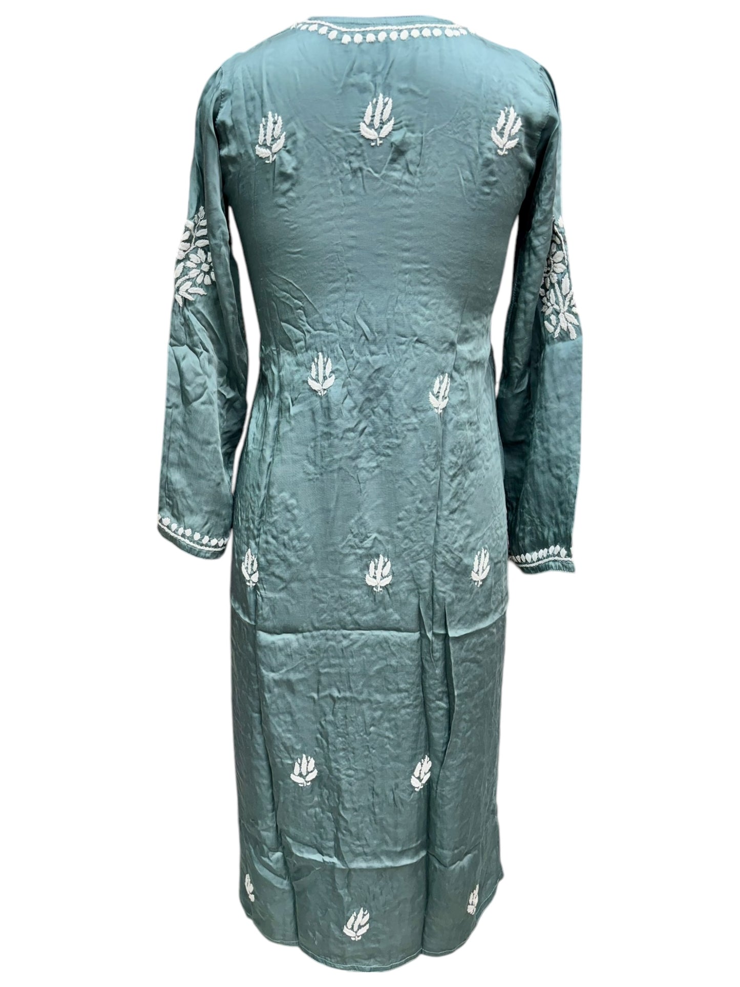 Premium Modal Satin Kurti With 3D Embroidery