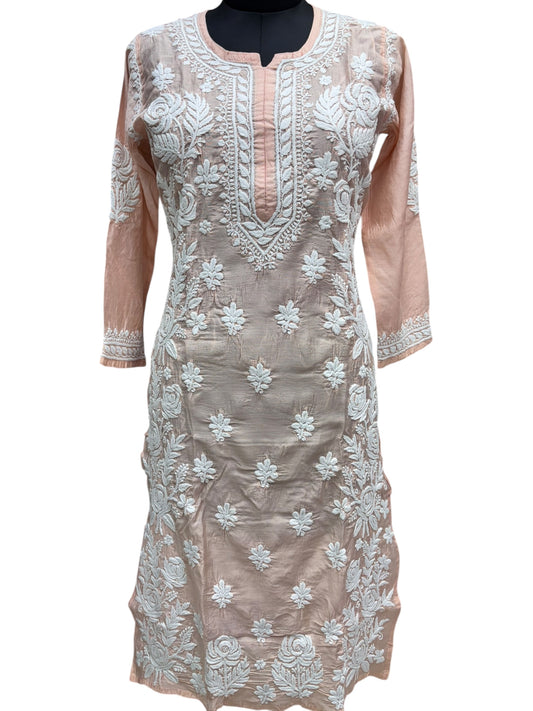 Exquisite Matka Silk Kurti with Stunning 3D Embroidery